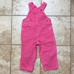 Pink Carhartt Overalls. Super Unique! Bunny detail